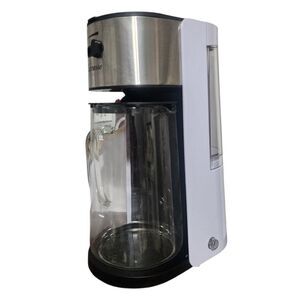 Capresso 624.02 Iced Tea Maker White Silver with Glass Carafe Electric Tested